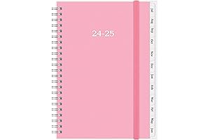 2024-2025 Planner, Academic Weekly and Monthly Planner from July 2024 to June 2025 in Pink