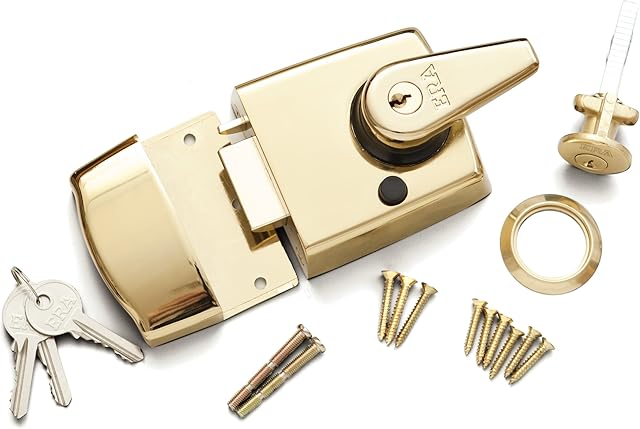 ERA 193-31 60mm High Security Nightlatch with Brass Effect Body