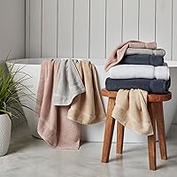 Vista 6 de Splendid Home Supersoft - Juego de toallas de baño de 6 piezas, 100% algodón, de gran tamaño, color gris claro