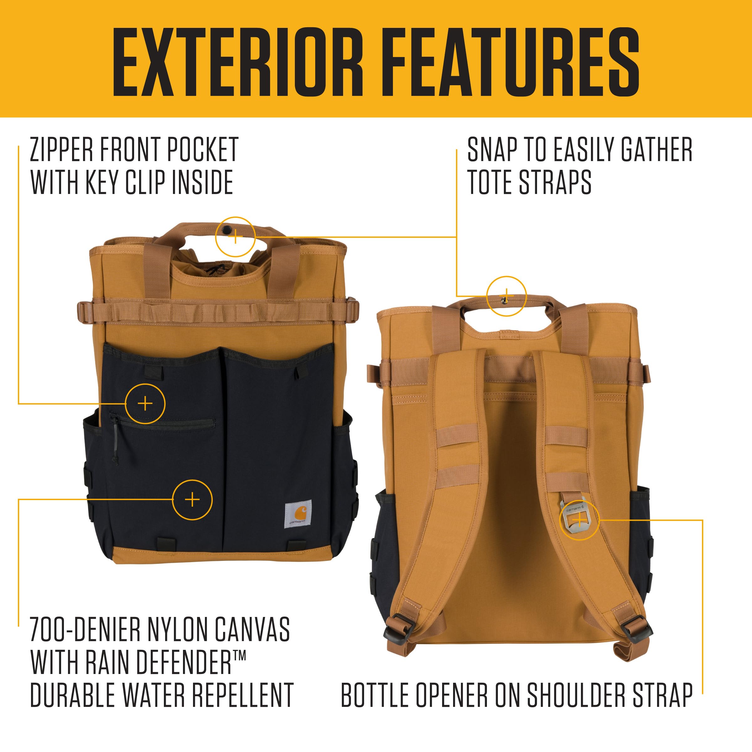 Carhartt Convertibile Zaino Antiacqua Polacca - Dettaglio