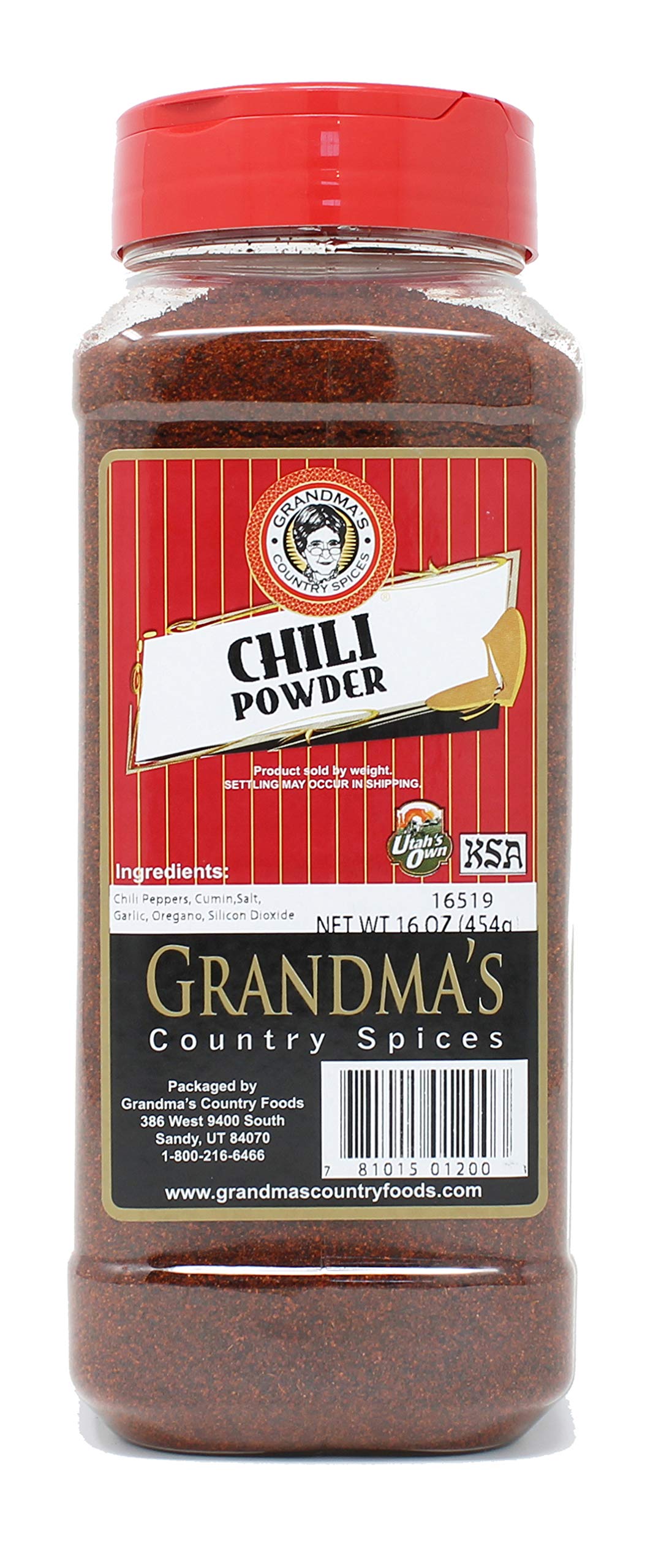 Grandmas Country Premium Chili Powder 16 Oz Gourmet Grade Spices