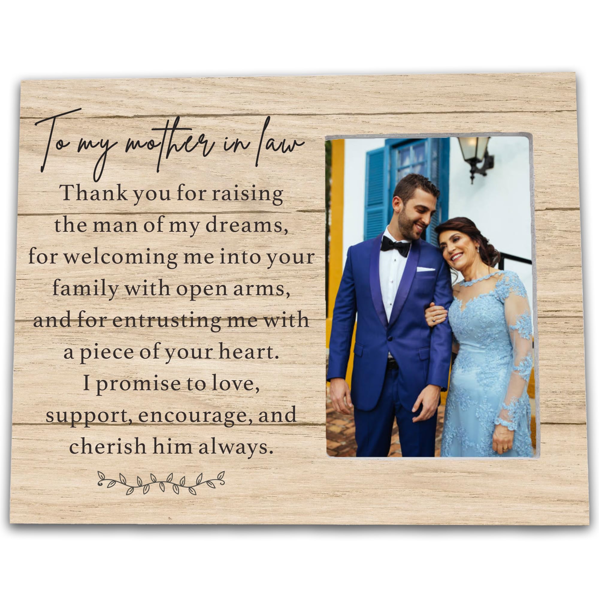 Ruyup Mother of the Groom Gift from Bride, Wedding Gifts to My Mother in Law Frames on My Wedding Day Picture Frame Gift - Thanks for Raising the Man