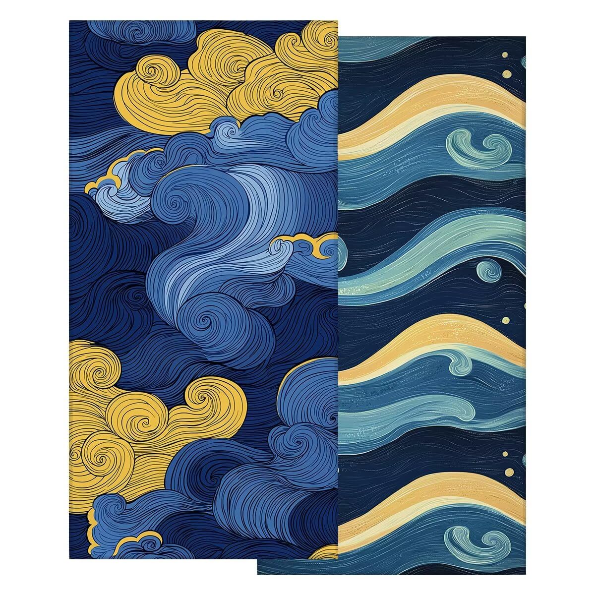Toalla Playa 100x200 cm, Toalla Gimnasio Microfibra Secado Rapido, Juego de 2 Antiarena Toallas de Playa, Ligera Compacta Toallas Microfibra Grande para Viaje, Regalo Hombre Regalo Mujer (Nube) -5071