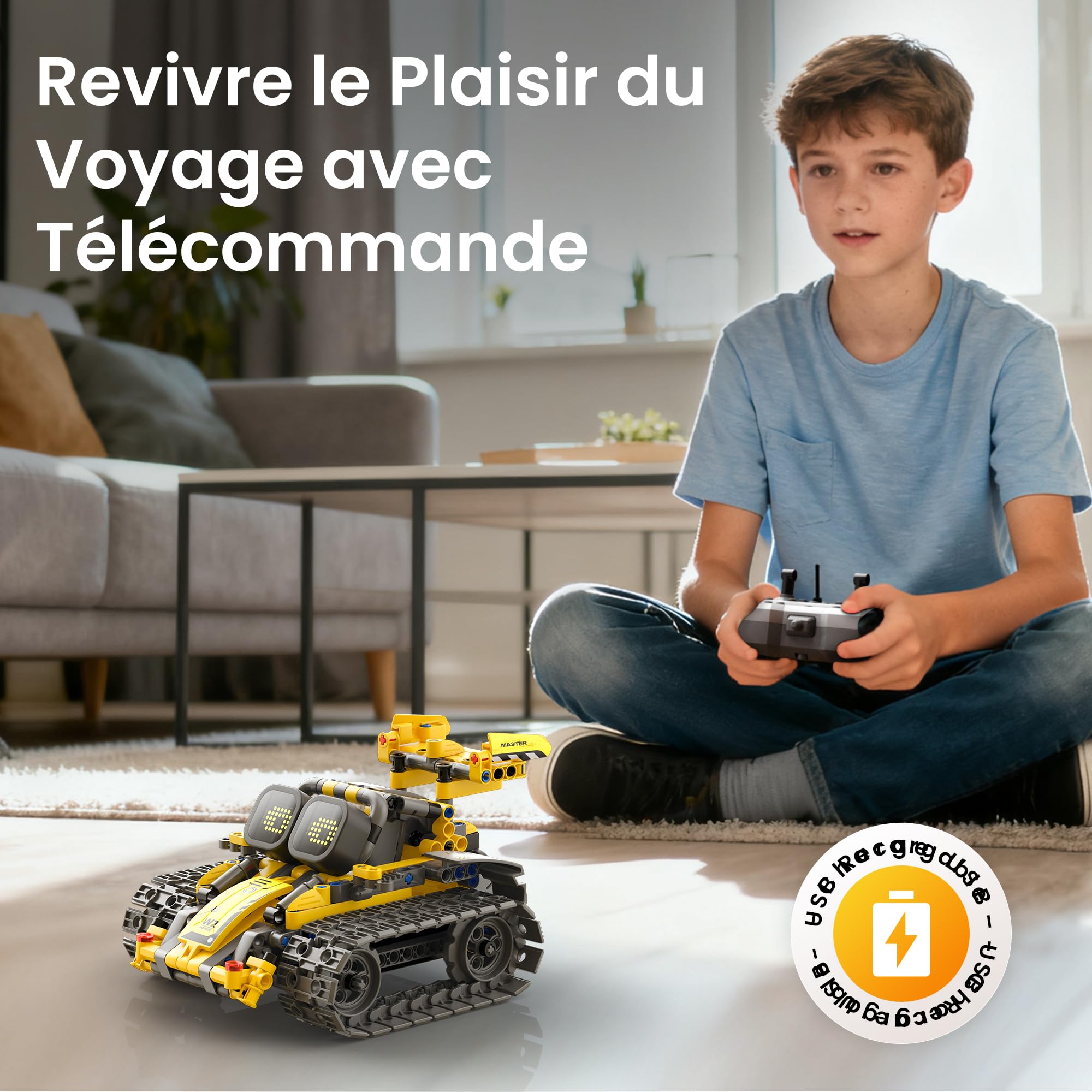 Sillbird Robot Enfants Garçons, 5 en 1 Technic Robot Programmable avec Application et Télécommande, Roboticset Éducatif 8-12 Ans, 473 pièces