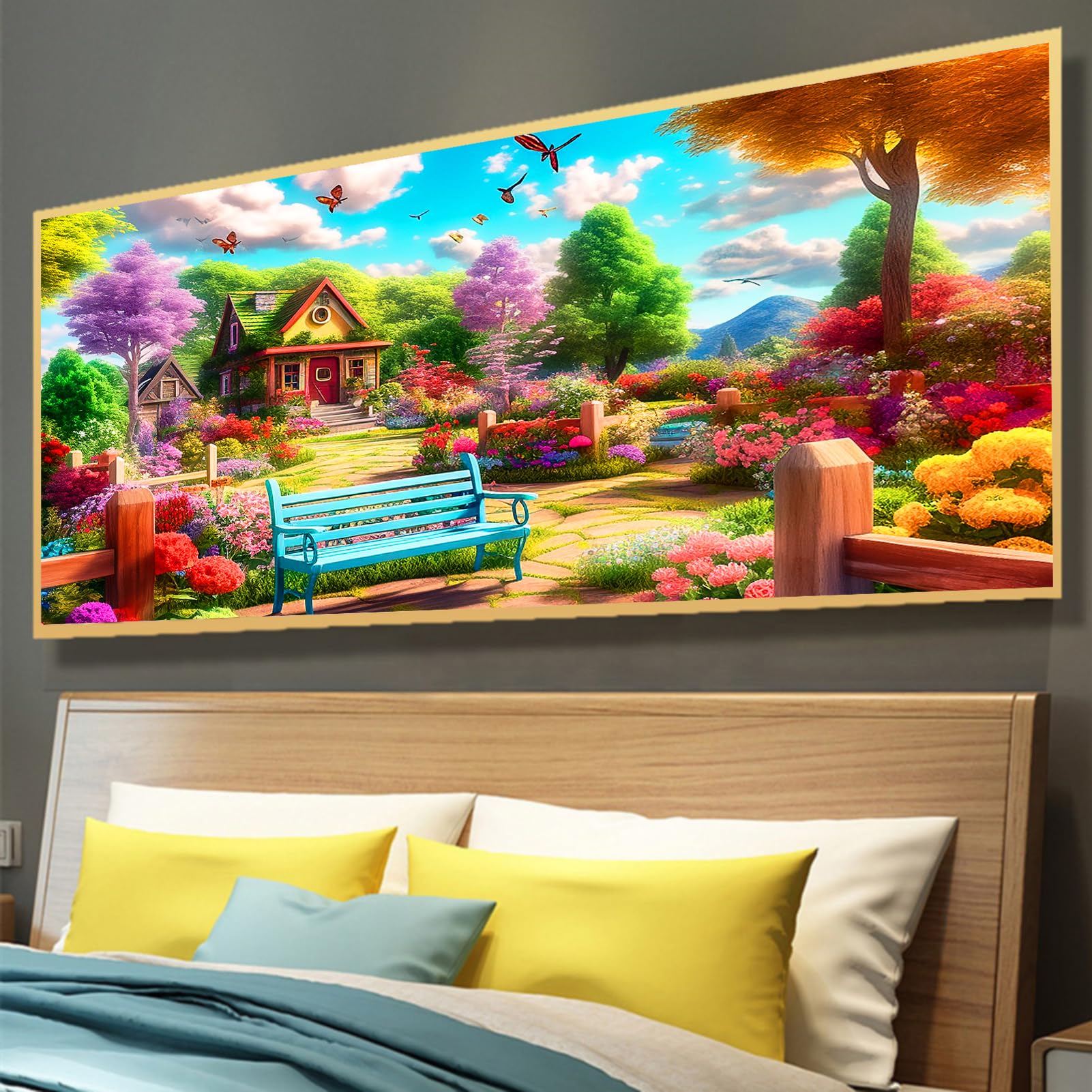 5D Diamantmalerei Set – DIY Strassbild Zum Aufkleben Für Wohnzimmer-Deko (35x45 Cm)