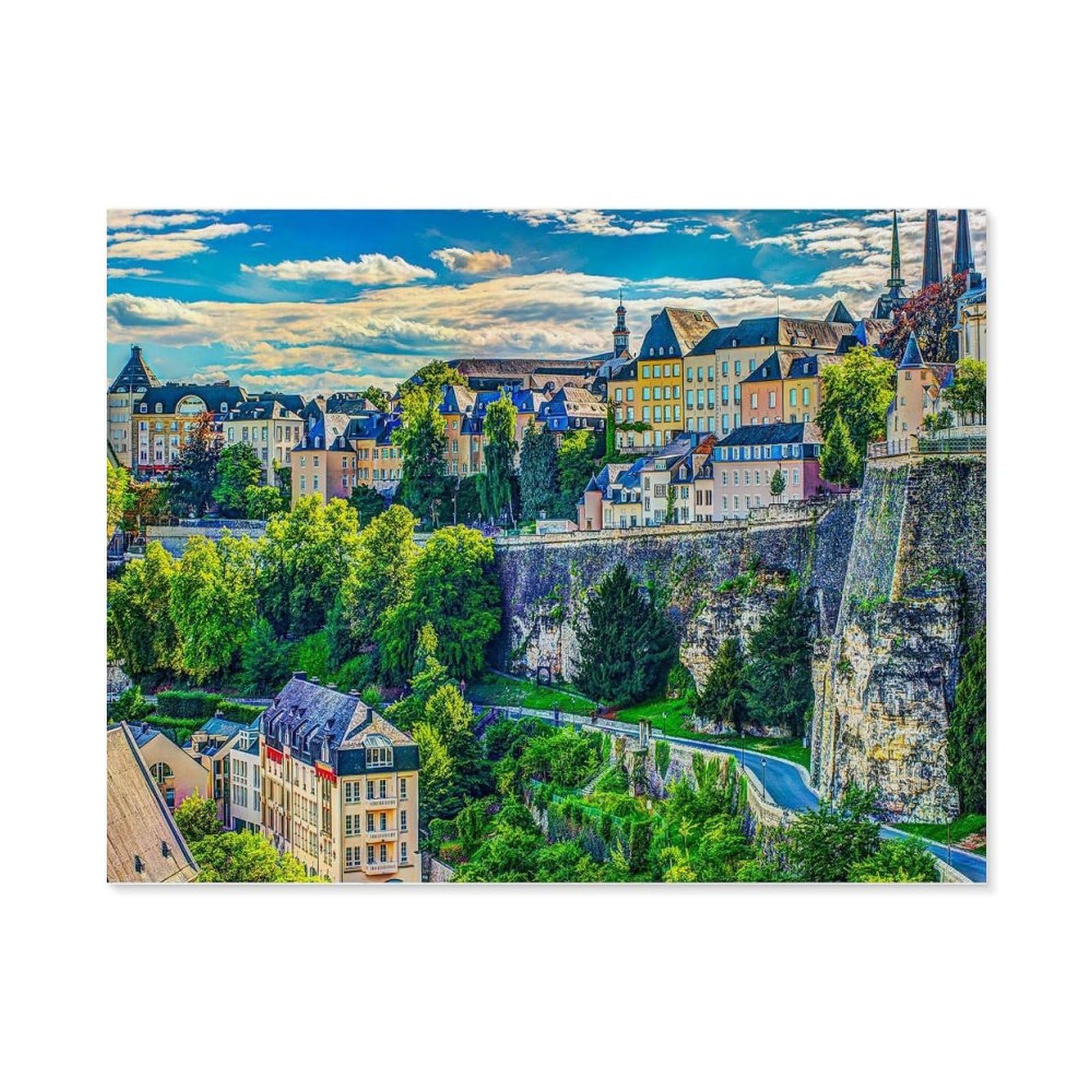 GSBRSNTS DIY Paint by Numbers for Adults Canvas,Luxembourg,DIY Oil Painting, Pictures Drawing Paintwork with Paintbrushes Decoration Gift(40x50cm-E27 — image 1