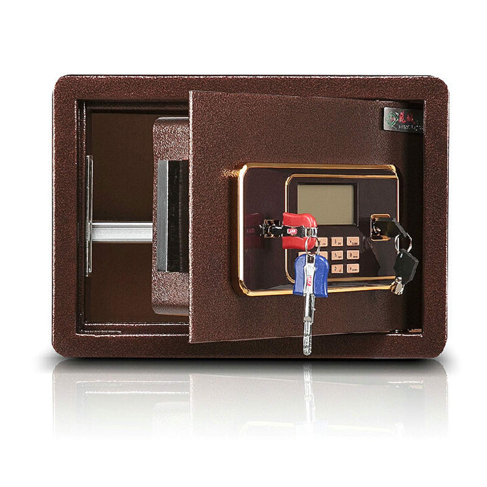 Steel Security Deposit Boxes, Digital Electronic Security Safe Box Home Office Security Safe-Fire Retardant, Built-in Alarm