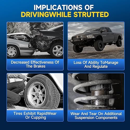 Miniatura 6 de 171371L 171371R Par delantero completo amortiguador de amortiguador para Toyota Tacoma 2005-2015, para Toyota 4Runner 2003-2021, para Toyota FJ