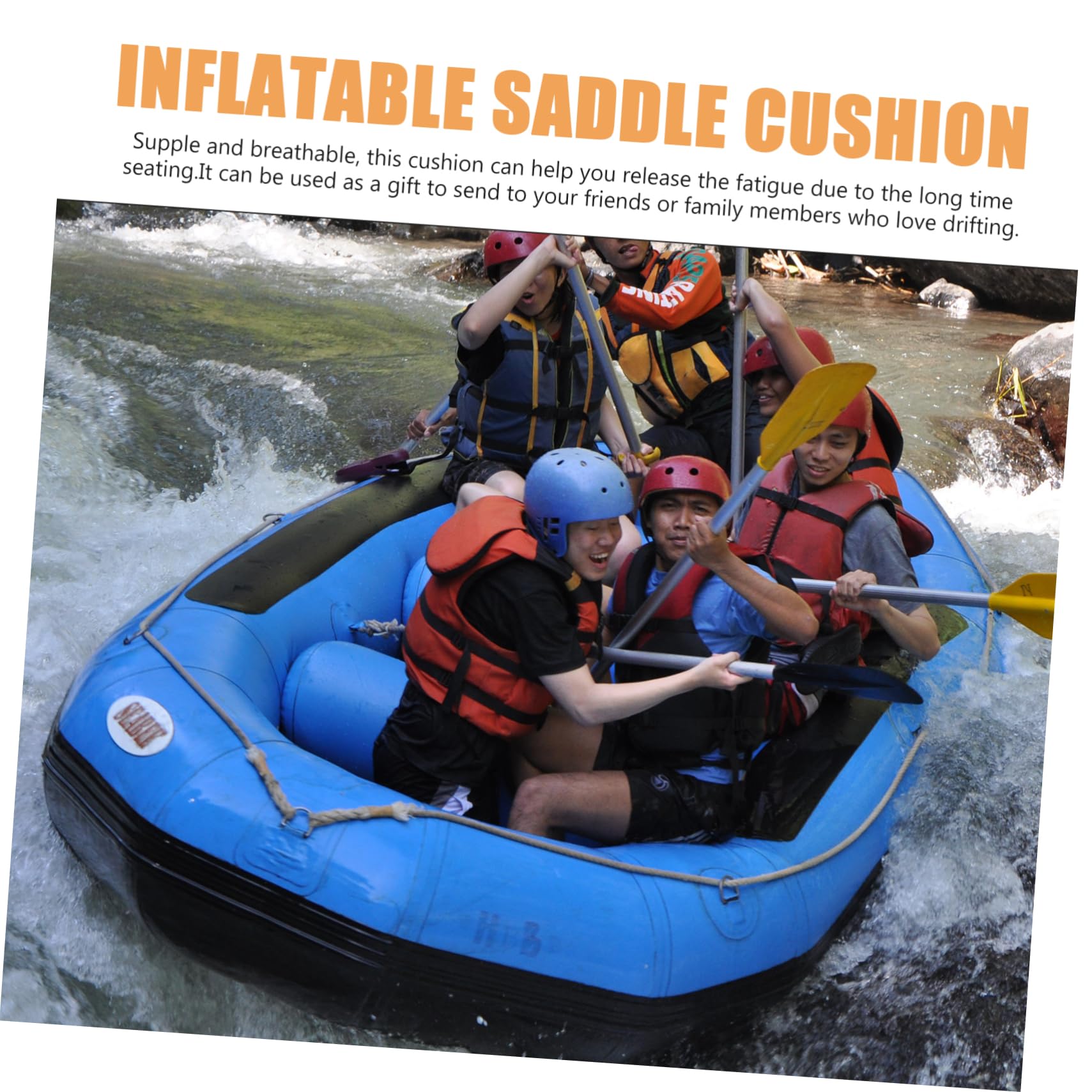 Dapuly Coussin gonflable en PVC imperméable pour bateau de pêche, kayak, sports nautiques, siège pour tous les types de bateaux gonflables Dapuly Coussin gonflable en PVC imperméable pour bateau de pêche, kayak, sports nautiques, siège pour tous les types de bateaux gonflables
