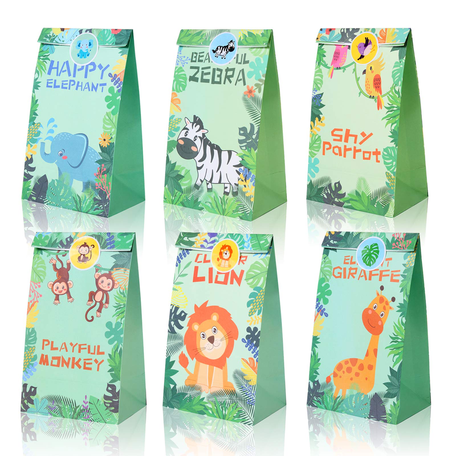 Buy Jungle Safari Animals Treat Bags Safari Birthday Decorations Jungle