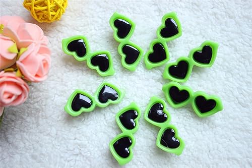 Miniatura 6 de 20 unids/paquete de pinzas para el pelo para perros, diseño de amor, gafas de sol, estilo lindo, pinzas para el pelo de mascotas mezcla de colores y