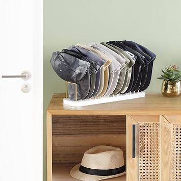 Mkono Hat Organizer for Baseball Caps, Hat Holder Storage for Closet, Gold