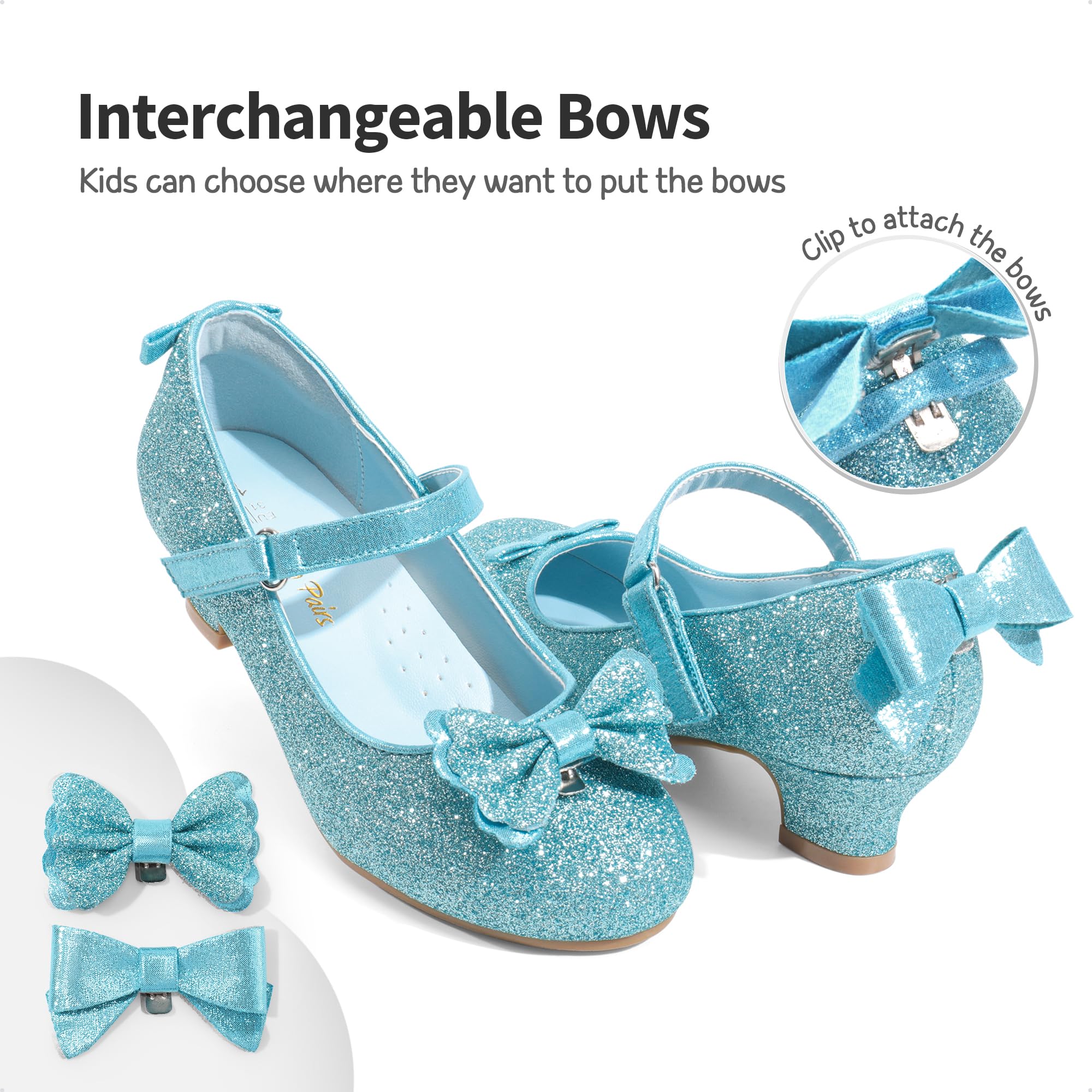 DREAM PAIRS Ballerines Filles Chaussures Plates Mary Jane Scintillantes et Tendance en TPR Antidérapante Ballerine Confortable SDFL2322K