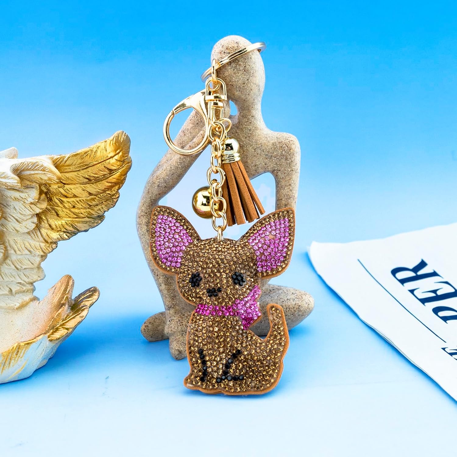 Chihuahua Gifts Chihuahua Accessories for Women Dog Mom Chihuahuas Keychains Dog Mom Gifts for Small Dogs Lovers Birthday Christmas Gift Purse Charm - Image 5