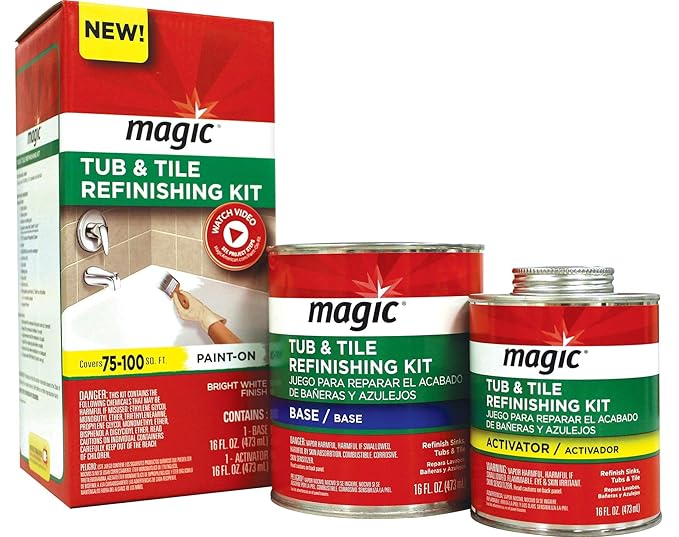 MAGIC 3124 Tub and Tile Refinishing Kit Bright White