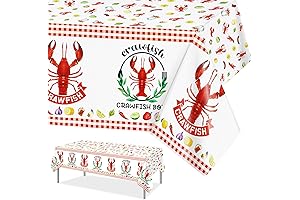 PHOGARY Crawfish Boil Tablecloth - The Perfect Party Decor for Your Seafood Extravaganza
