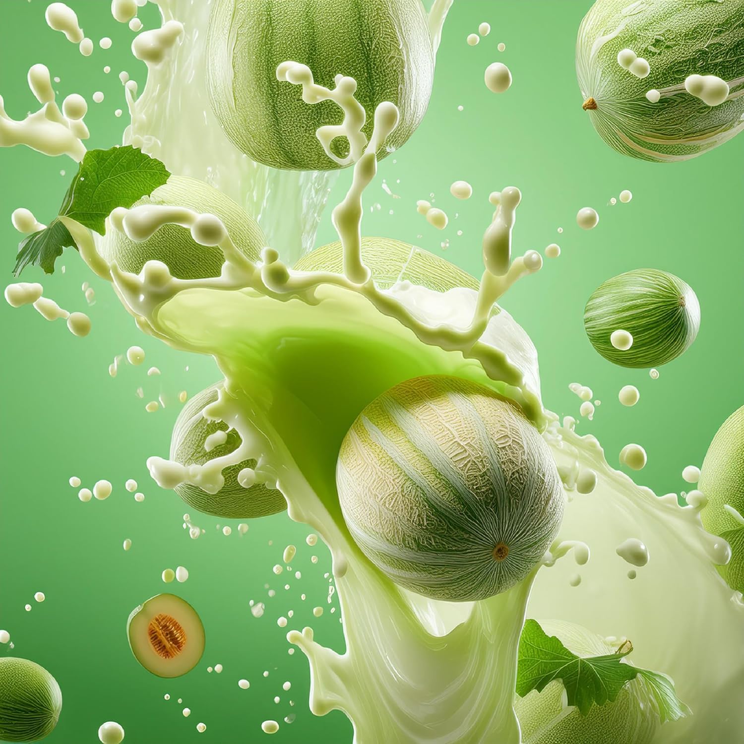 JANS - COCONUT MILK DRINK (with NATA DE COCO) MELON 9.8 OZ (Pack of 12, Melon)