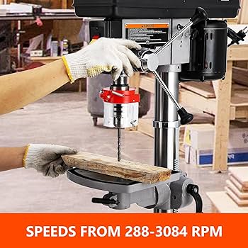 シンコペ　D7006 13 in Floor Drill Press, 7.5 Amp 120V, 288-3084 RPM Variable