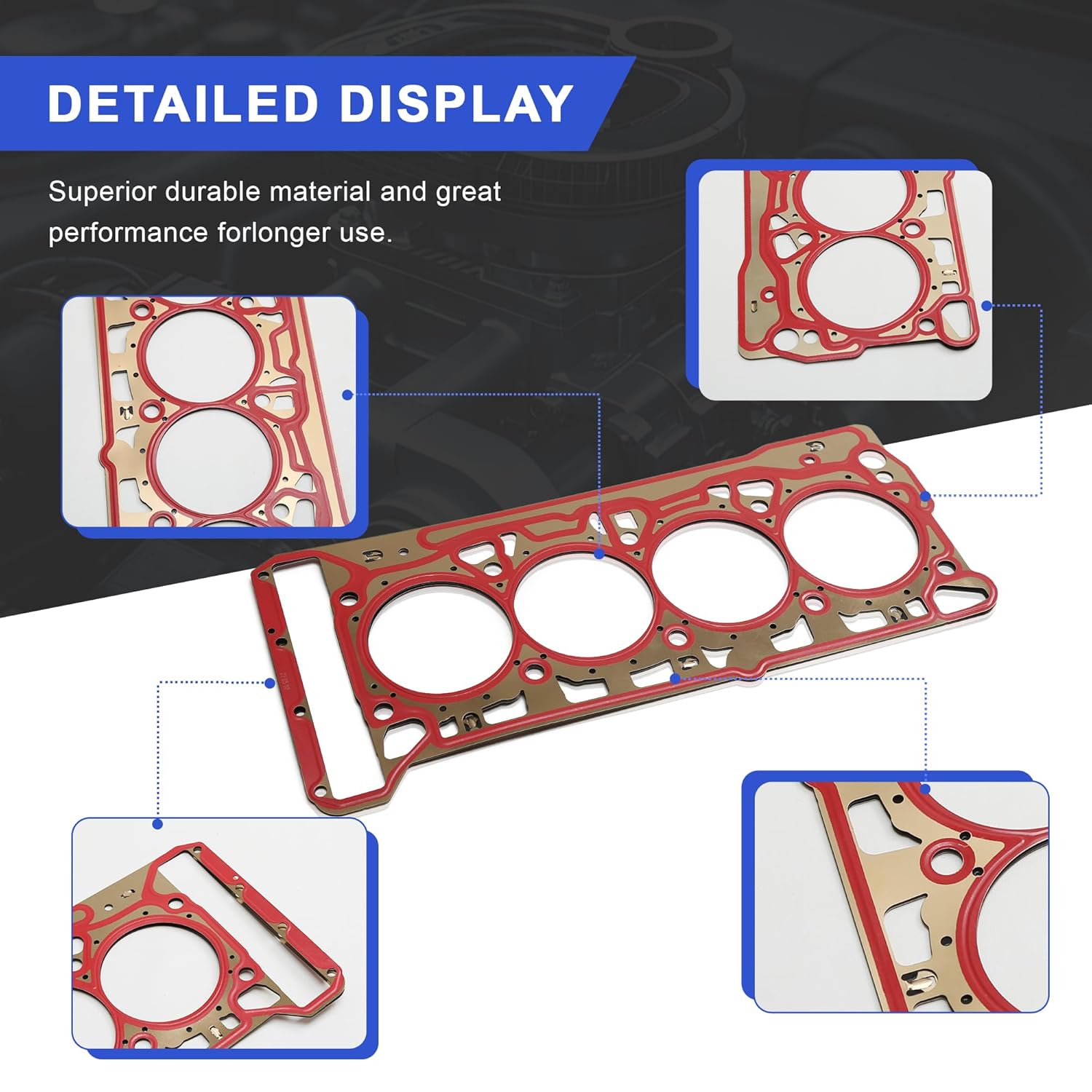 06K103383K Cylinder Head Seal Gasket Compatible with 2.0T Audi A1 A3 A4 A5 A6 A7 A8 Q2 Q3 Q5 Q7 TT VW Jetta Passat Golf Arteon Beetle Polo Tiguan Scirocco Porsche Seat Skoda