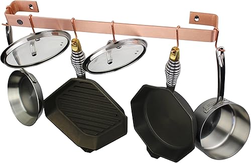 Miniatura 3 de Enclume, Estante de pared de barra de utensilios hecho a mano de cobre cepillado de 30 pulgadas (WR2 SCP)