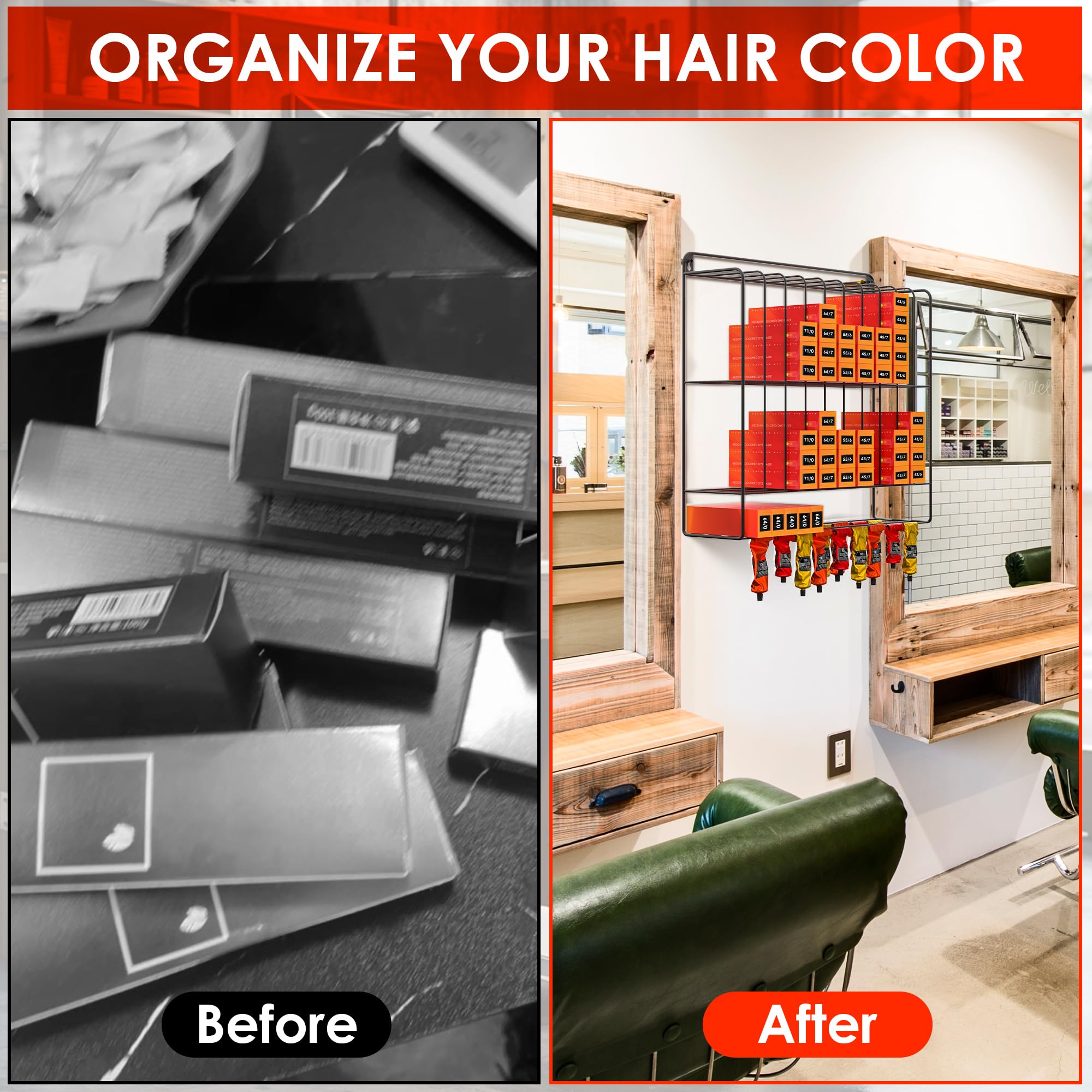 Snapklik.co : Hair Color Organizer Rack - Etal Hair Color Tube - View #11