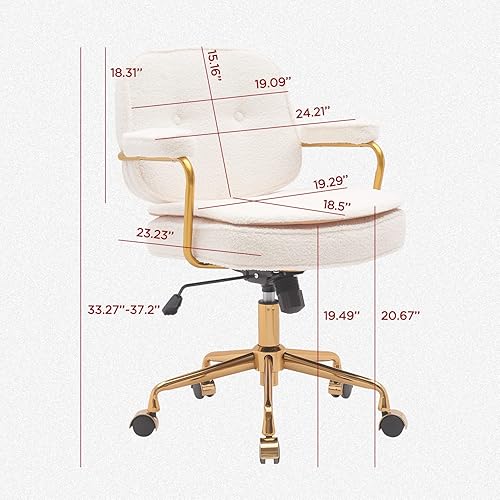 Miniatura 2 de THEETAYY Silla de oficina en casa, silla de oficina de piel sintética, sillón de ocio moderno para oficina en casa, estudio, habitación de invitados