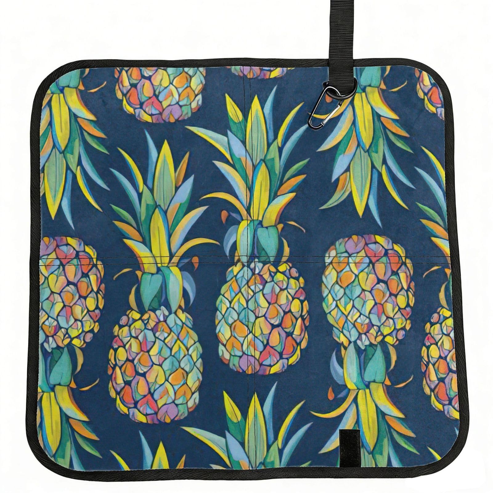 PPHGUT Tropical Fruit Pineapple Print Foldable Seat Cushion Waterproof Portable Chair Pad Travel Outdoor Picnic Camping