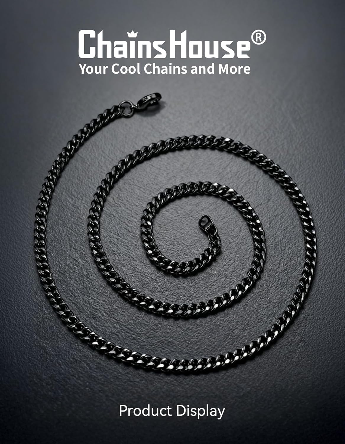 ChainsHouse Copper Cuban Chain Necklace for Men Women, 18K Gold/Black/Rose Gold Plated Miami Curb Chains,18" 20" 22" 24" 26" 28" 30" Length,4mm/7mm Wide,Send Gift Box - Image 3