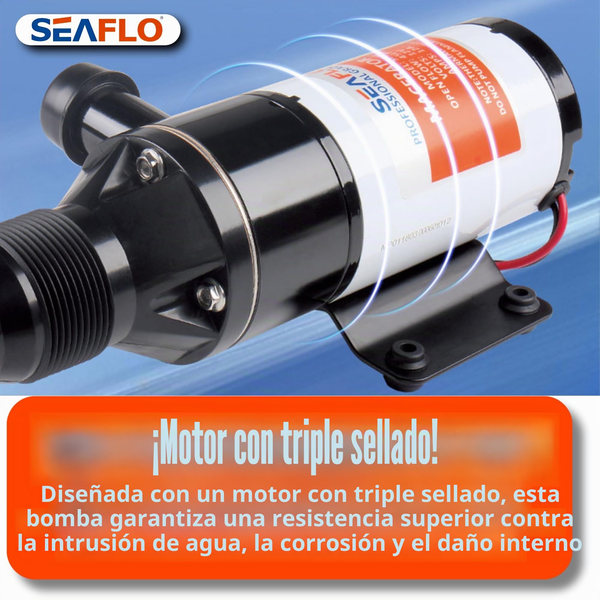 SEAFLO Nuevo sistema de bomba maceradora de 12 V para motor mejorado RV Marine 01 Series