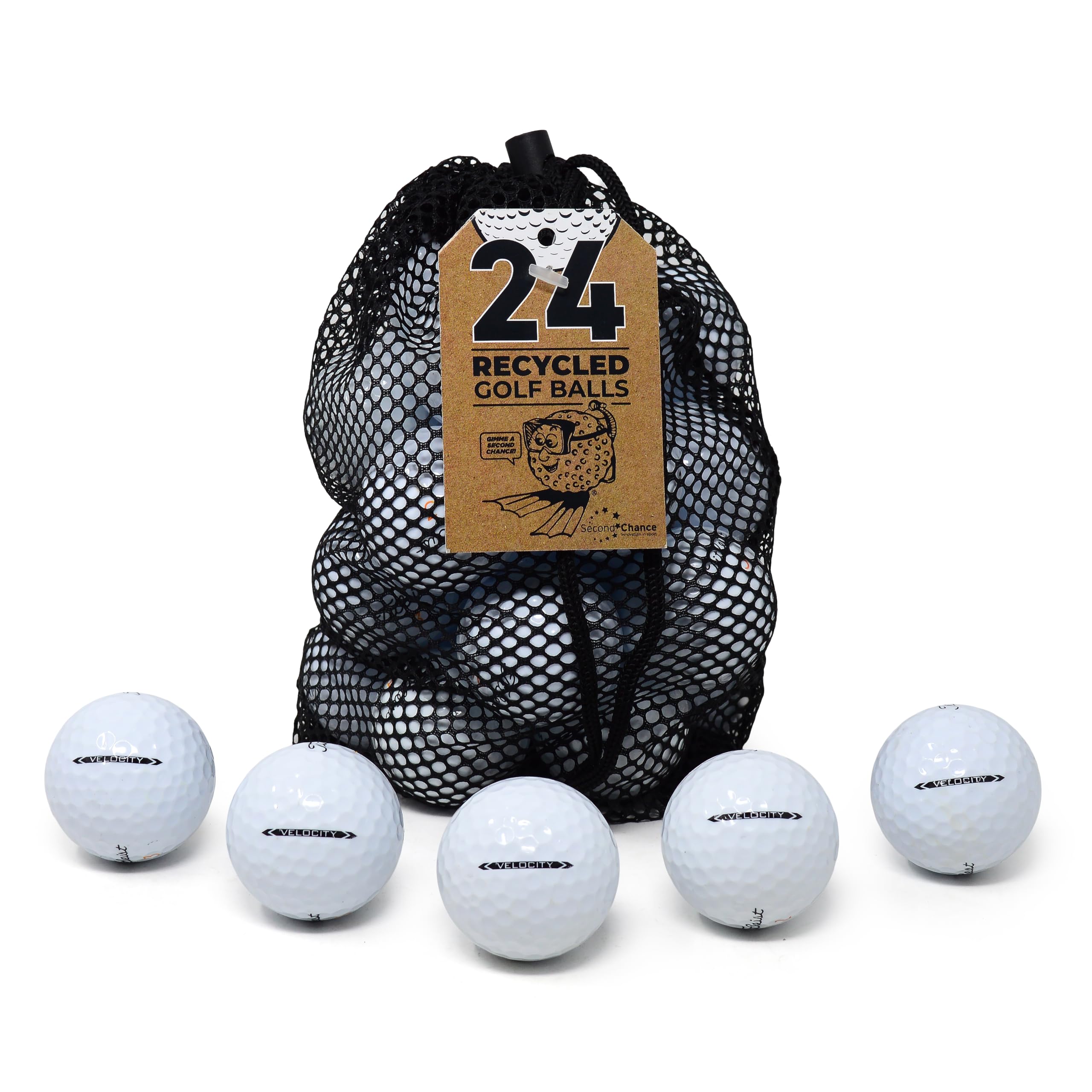 Second Chance Pelotas de Golf recicladas, Pelotas de Golf usadas, Grado A para Pelotas de Golf Titleist Velocity