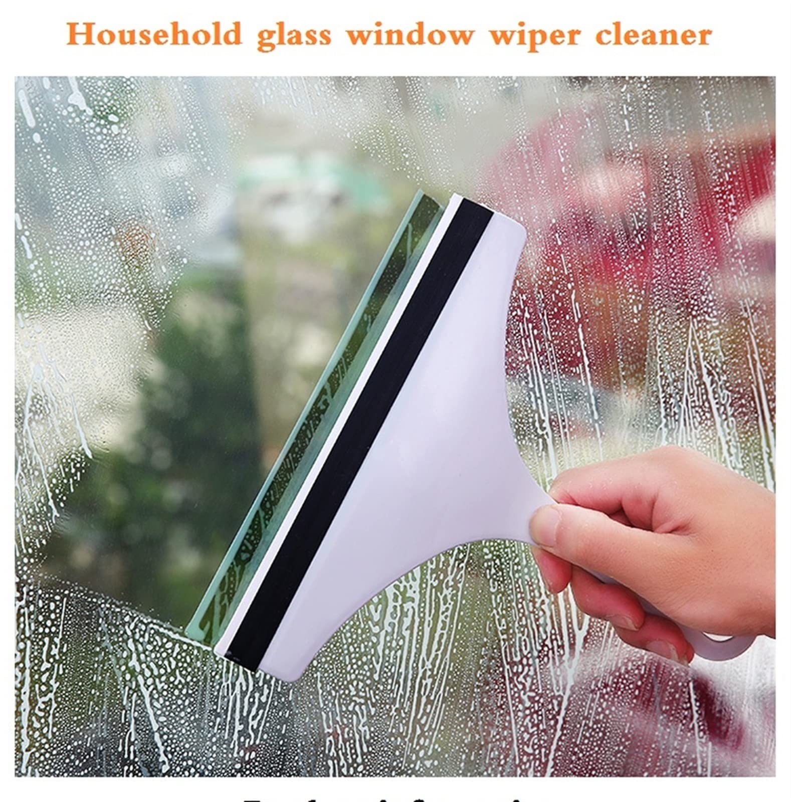 Rasquetas para Ducha, Escobilla de Goma con Soporte Hoja Silicona, Gancho Multicolor for Ventana Ducha, Espejo Coche Vidrio(Blue)