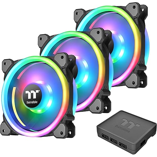 Thermaltake Riing Trio 12 RGB 120mm Computer Case Fans - Triple Pack