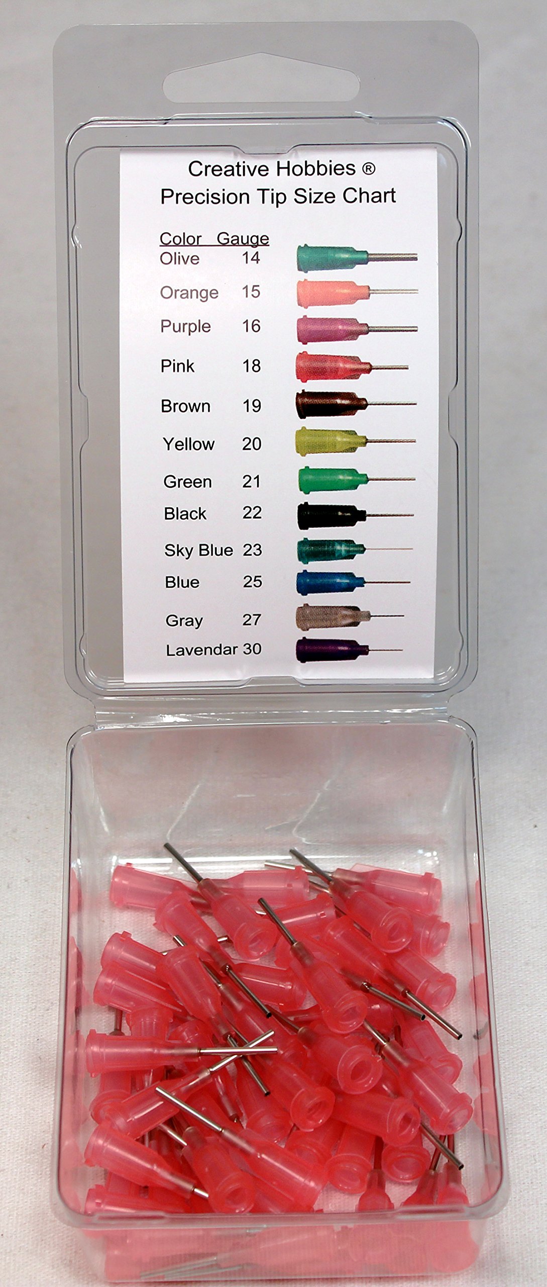 Creative Hobbies 50-Piece Blunt Tip Dispenser Needles - 19 Gauge 0.5 Inch Stainless Steel Precision Applicators