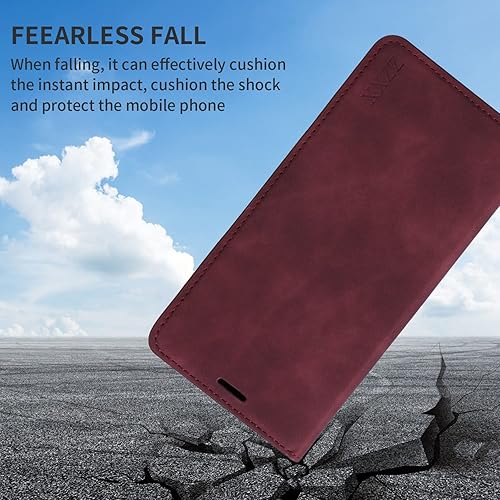 Miniatura 6 de ZZXX Funda tipo cartera para iPhone 14 Plus con bloqueo RFID, ranura para tarjetas, función atril, magnética, de piel suave, para iPhone 14 Plus