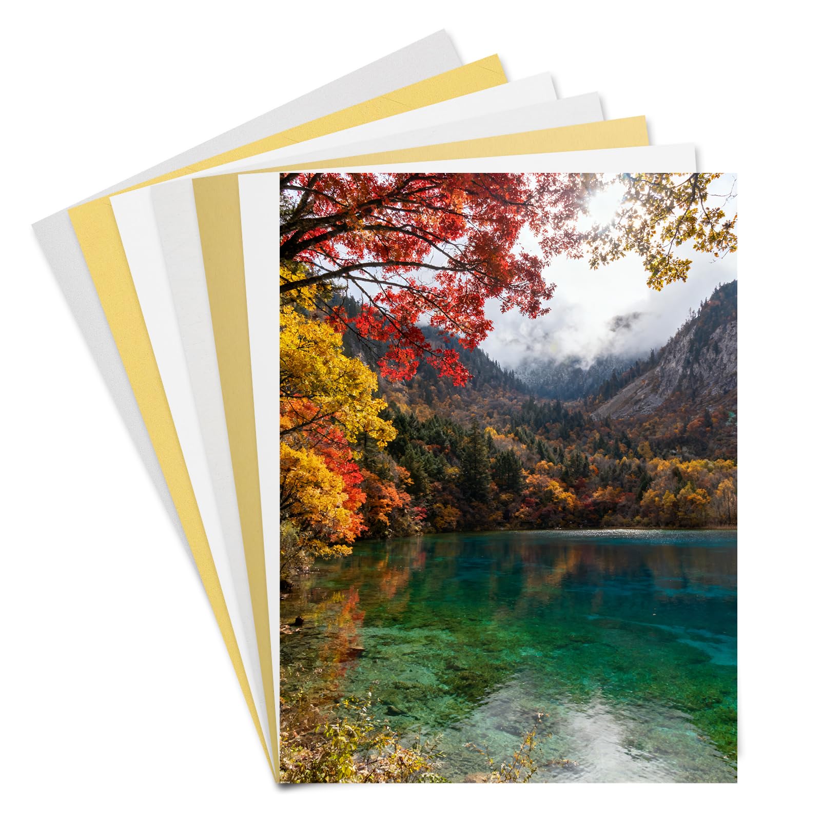 PATIKIL 6 Pcs Aluminum Sublimation Blanks, 11.8x7.9 Metal Sublimation Blank Sign Metal Photo Prints for Custom Personalized Frame Cards Photo, Multicolor