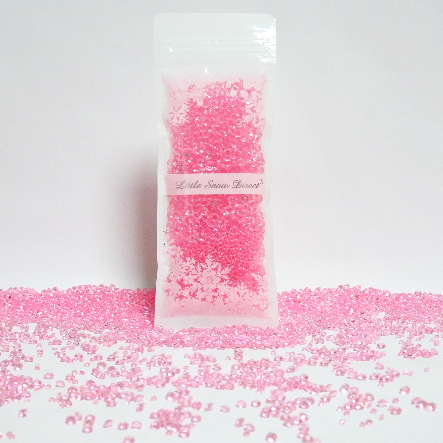 5500 Mixing Wedding Party Decoration Scatter Crystals Table Diamonds Acrylic Confetti - 2 Mixed Sizes (Baby Pink)