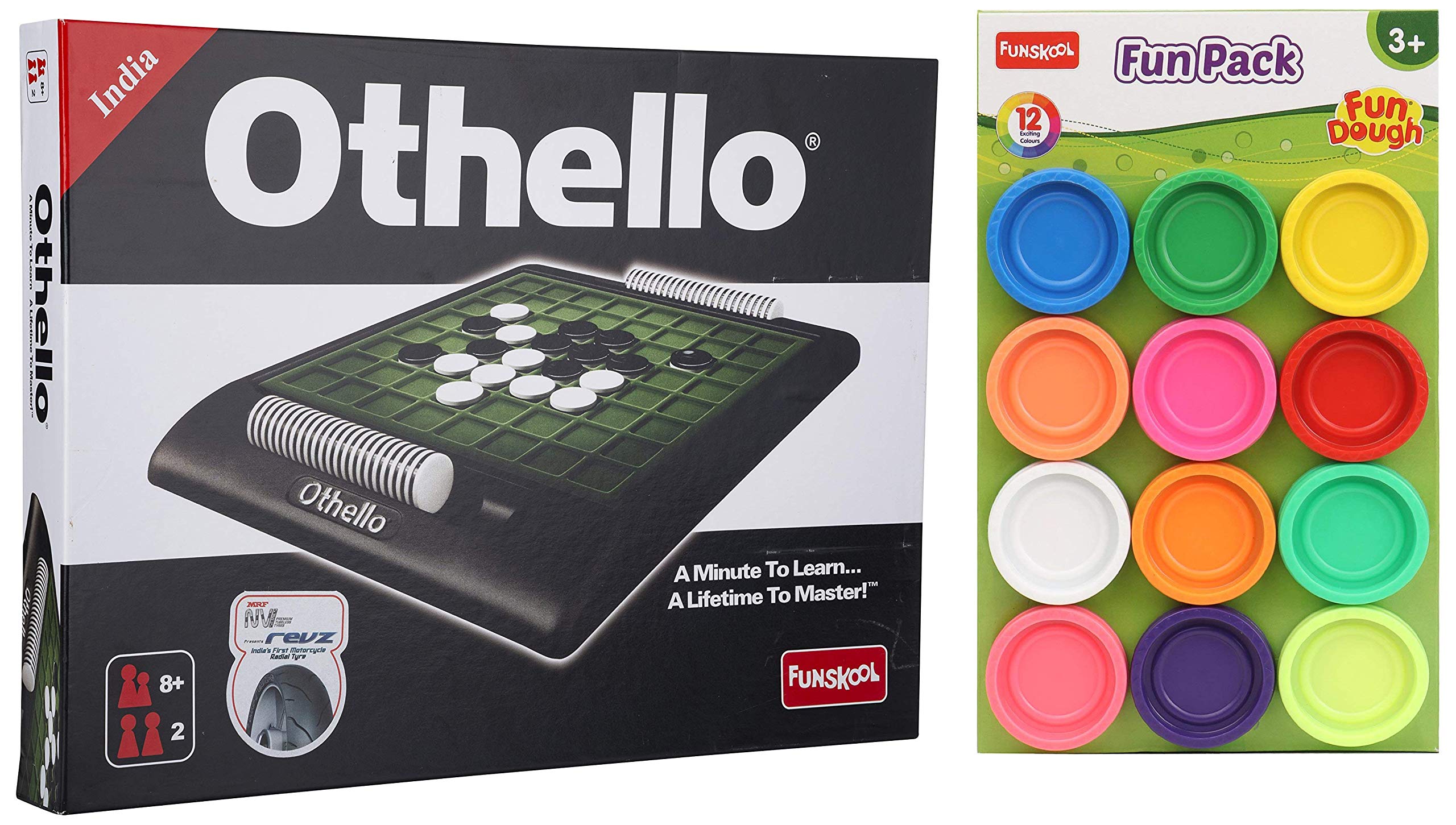 Funskool-Fundough Fun Pack, Multi Colour & Funskool Othello