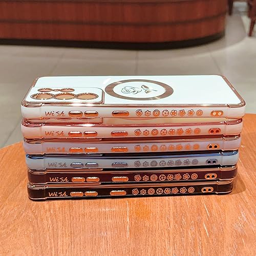 Miniatura 6 de XAYAH Funda ultra magnética para teléfono Samsung Galaxy S21 compatible con MagSafe, bonita funda de flor de rosa para mujer, cubierta de silicona