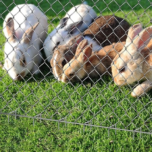Miniatura 6 de Paquete de 50 estacas de jardín galvanizadas de 6 pulgadas, calibre 12, pasadores de jardín resistentes para vallas, césped, barreras de malezas y