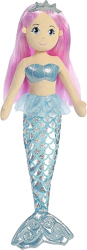 Aurora World Sea Sparkles - Sirenita, diseño de princesa, color azul verdoso, 18 pulgadas