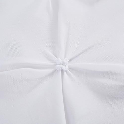 Miniatura 4 de Vaulia Fundas de almohada decorativas de microfibra ligera, diseño plisado, tamaño estándar (20 x 26), color blanco, paquete de 2