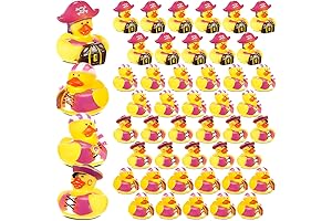Pirate Rubber Ducks - 48 Pack of 2 Inch Mini Yellow Pirate Ducks
