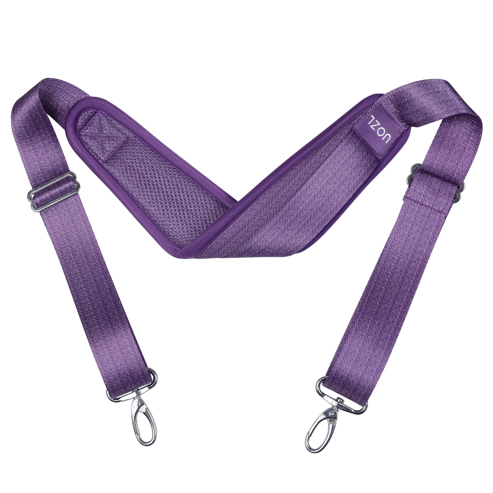 67 Inch Shoulder Straps, Soft with Ultra-Thick Fixed Shoulder Pad, Two Way Independently Adjustable Buckle Replacement Straps for Laptop Bag Messenger Bag Tool Bag Luggage,Purple