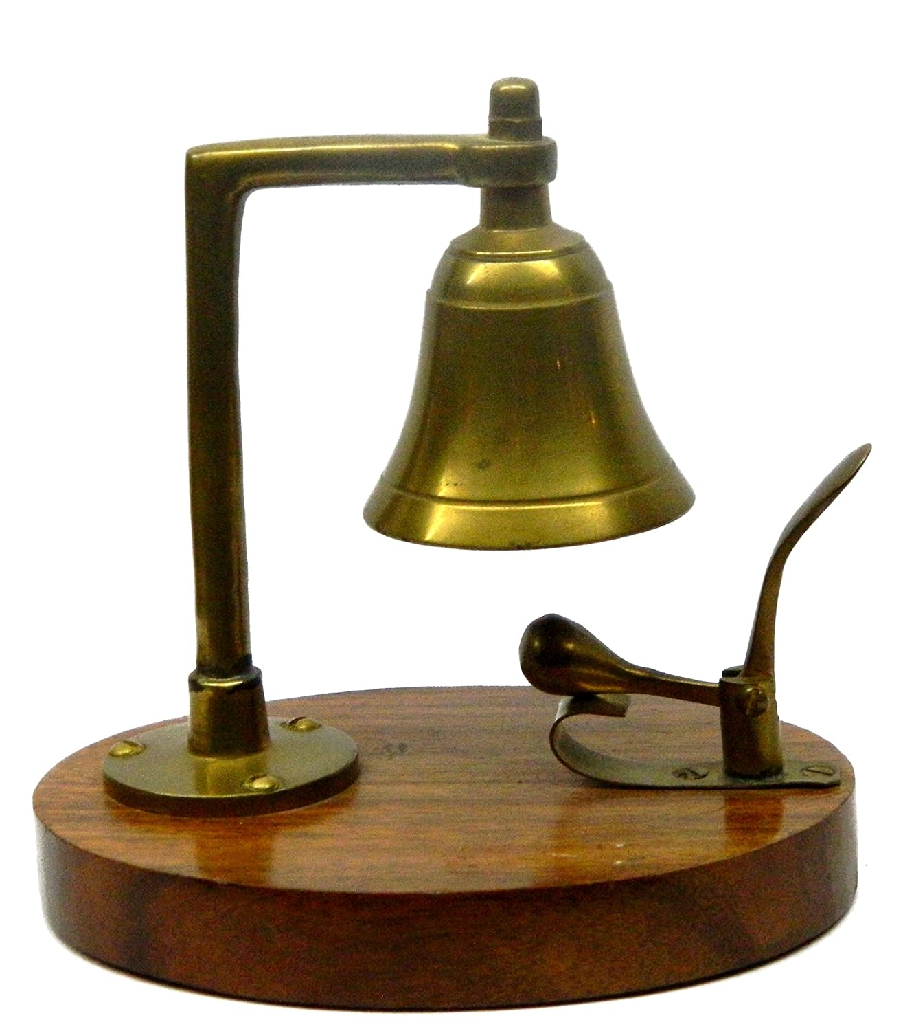 Buy Office Table Bell Brass and Wooden Collection by BharatHaat?BH03233