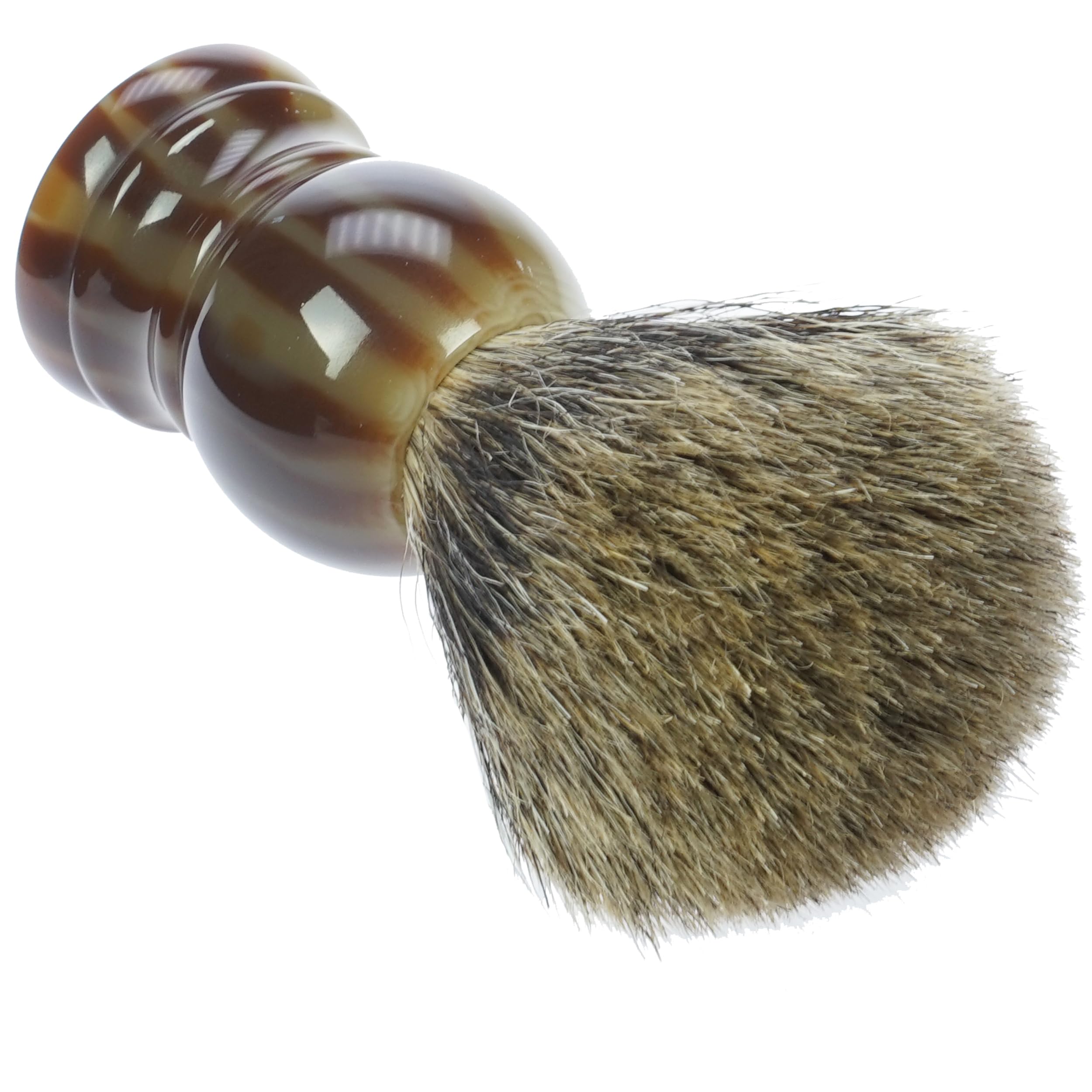 Bracket da barba Brand Fantasy Brush Spazzola da barba, soffitto puro, manico in plastica, Avana, H, anello