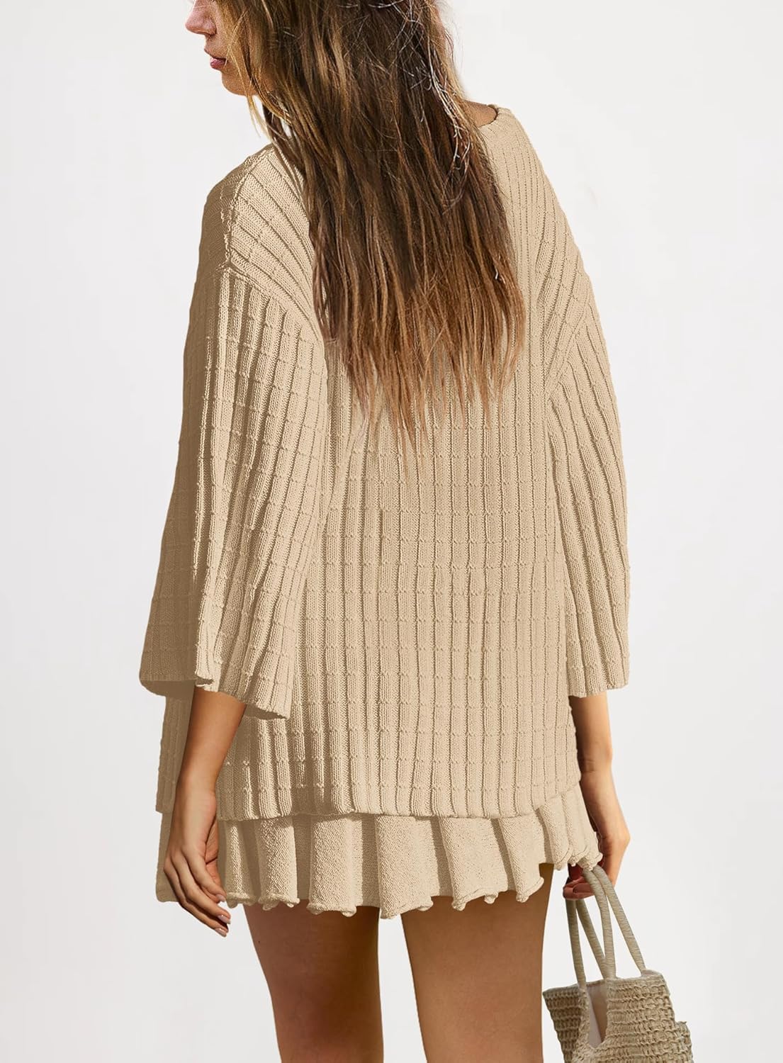 SENSERISE Fall Sweater Sets Skirt Sets Women 2 Piece Outfits Long Sleeve Top and Skirts Set Loungewear - Image 3