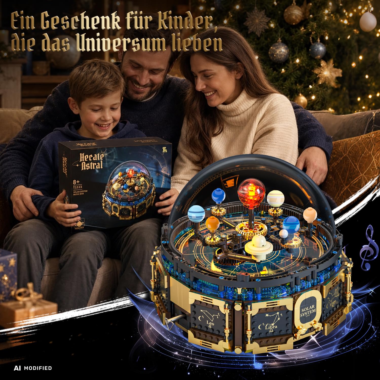 Technic Sistema Solare per Bambini Ragazzi 6-10+ con Musica, 989 Pezzi | Con LED, 8 pianeti, costellazioni e motivi mensili. Regalo perfetto per ragazzi da 7 a 12 anni, adatto per compleanni
