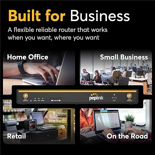 Miniatura 8 de Peplink B One 5G - Router WiFi celular Gigabit Dual WAN para Internet inalámbrico - Rendimiento de 1 Gbps, Wi-Fi 6, doble banda, 4 puertos LAN,