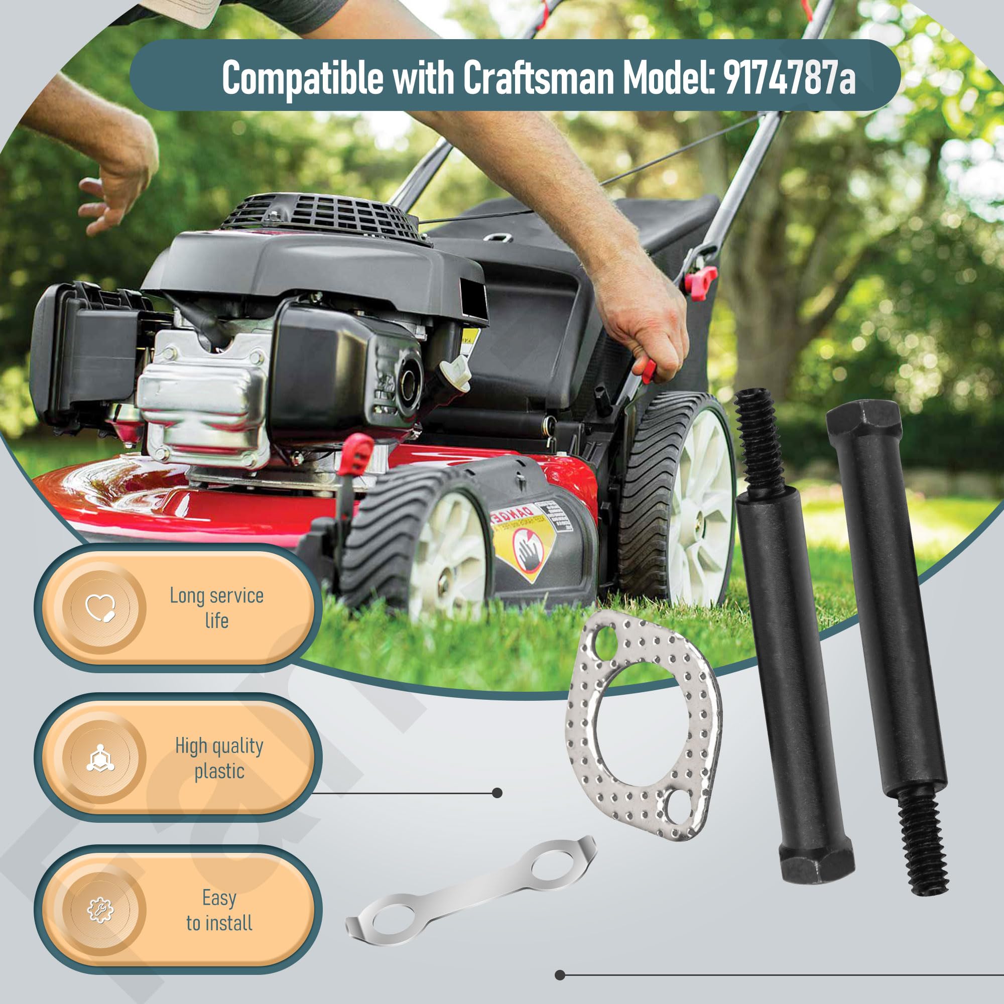 790828 Silenciador para cortacésped para motores BS | Compatible con Craftsman 9174787a, reciclador Toro de 22 pulgadas