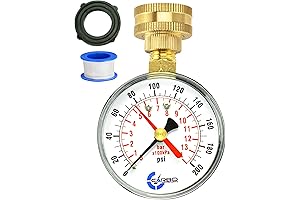 2-1/2" Digital Water Pressure Gauge with Red Pointer for Precision Pressure Measurement
